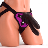 Advanced Double Strap-On Dildo with Purple Harness