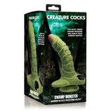 Cocks créatúir Swamp Monster Scaly Silicone Dildo Green