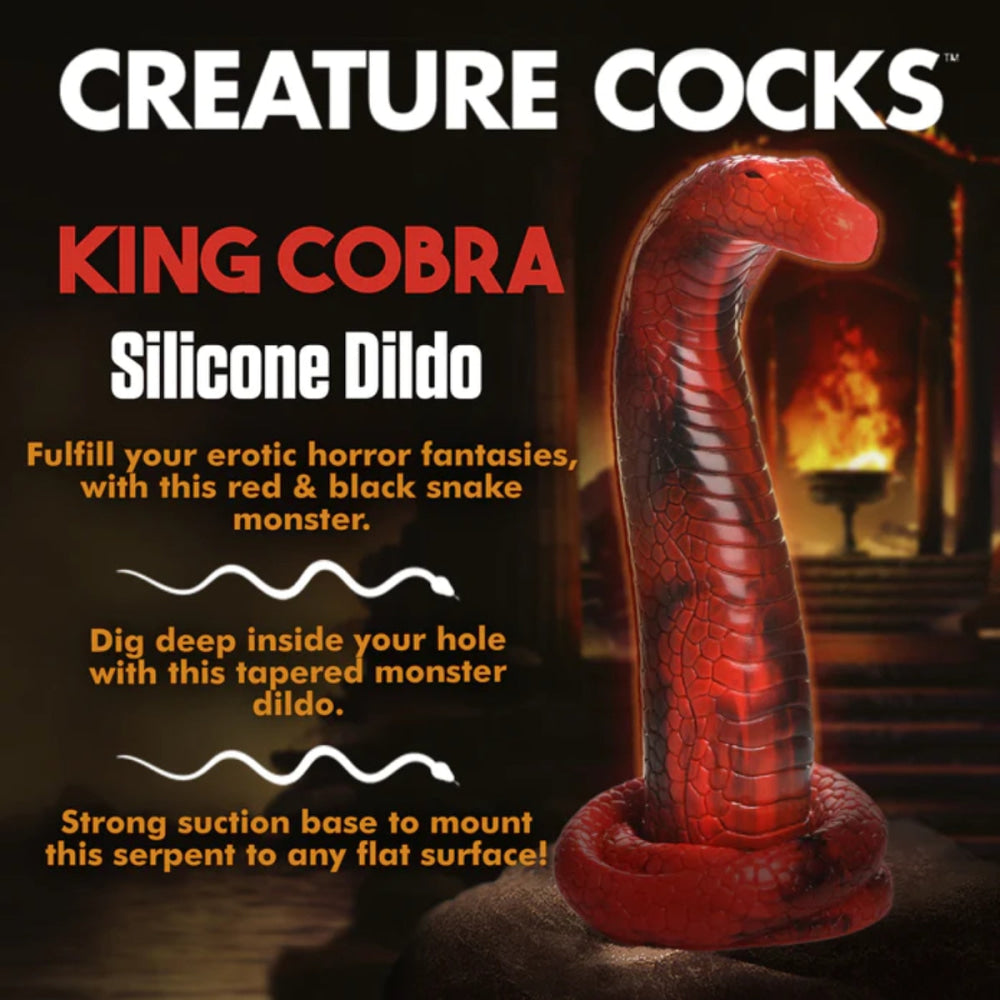 "Stvorenje Cocks King Cobra Silikonski dildo 8.5" ""