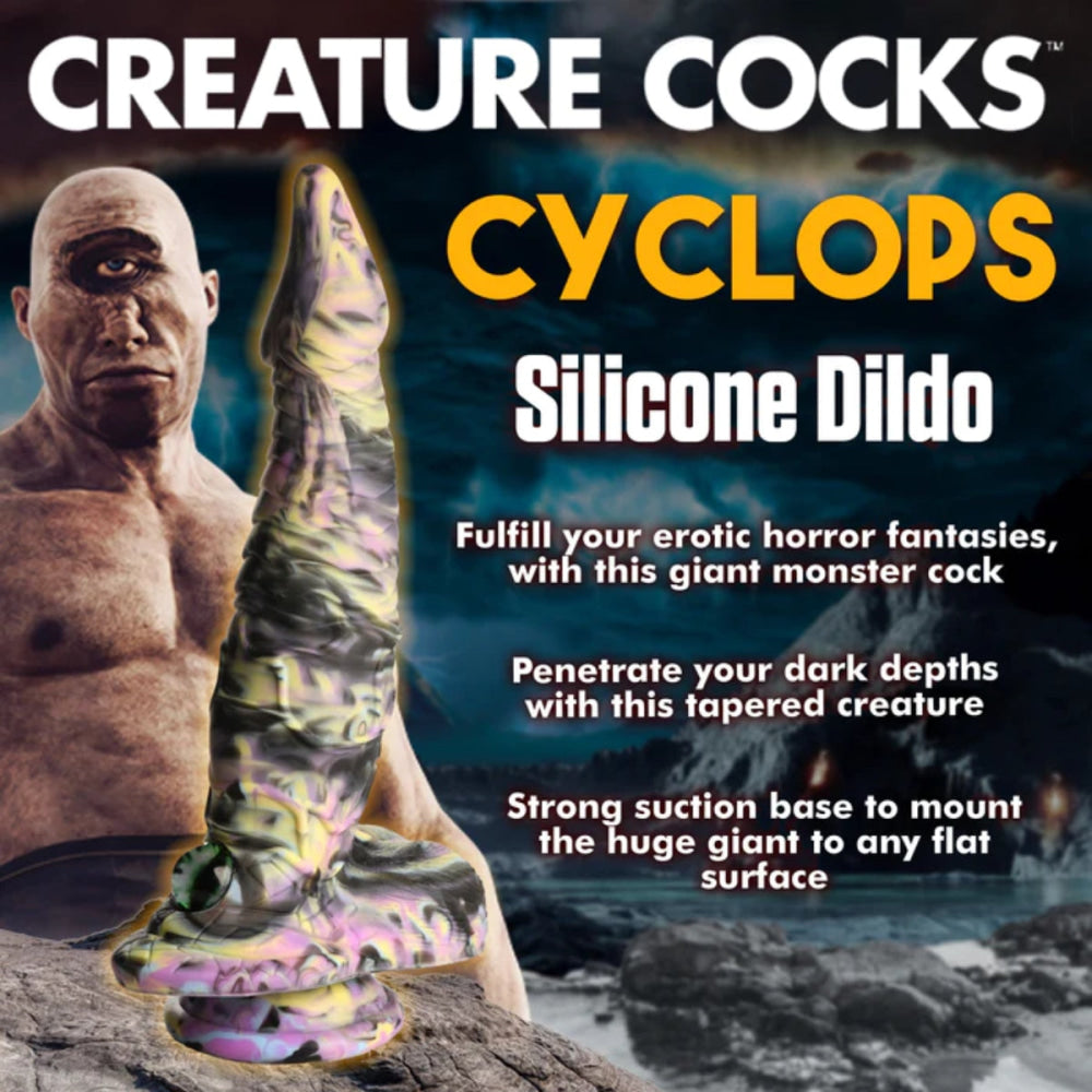 Ceiliogod creadur cyclops monster silicone dildo