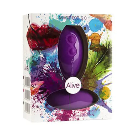Alive 10 Function Remote Controlled Magic Egg Purple - Vibrators - Save 15% - Sale United Kingdom Stoke-on-trent