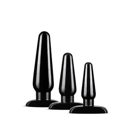 Anal Adventures Basic Plug Kit Black - Butt Plugs - Save 15% - Fast Shipping - Dildos United Kingdom Stoke-on-trent