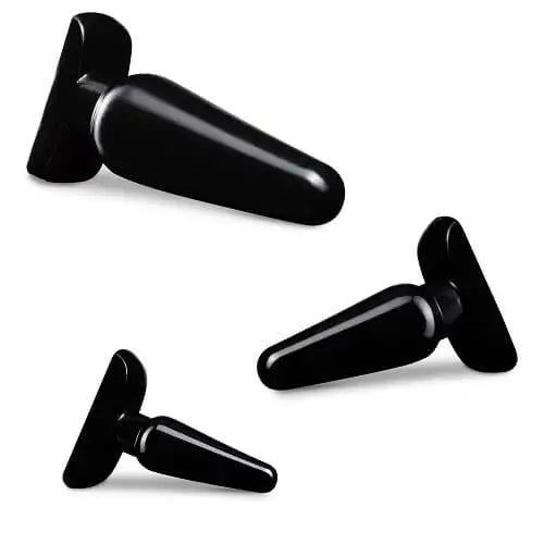 Anal Adventures Basic Plug Kit Black - Butt Plugs - Save 15% - Fast Shipping - Dildos United Kingdom Stoke-on-trent