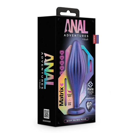 Anal Adventures Matrix Wavy Bling Butt Plug - Save 15% - Fast Shipping - Sale United Kingdom Stoke-on-trent