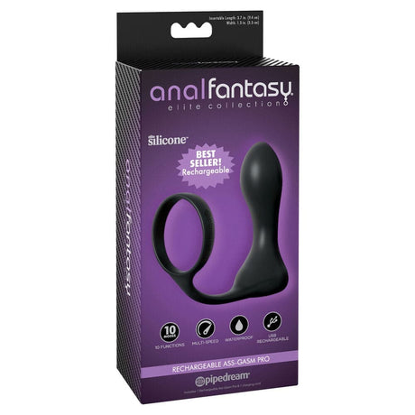 Anal Fantasy Elite Collection Rechargeable Assgasm Pro - Save 25% - Vibrating Dildos