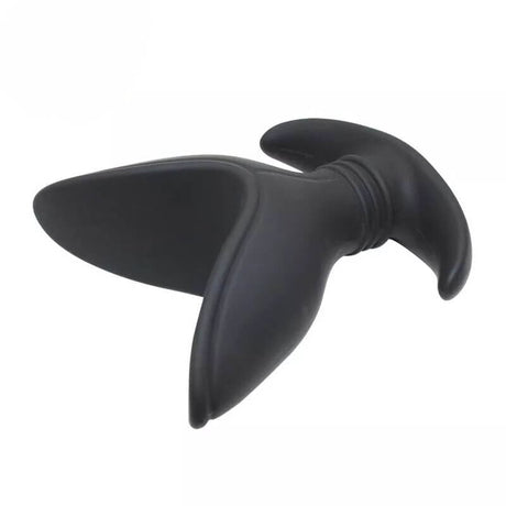 Anal Gaping Spreader Butt Plug Black Silicone - Dildos - Save 20% - Dildo