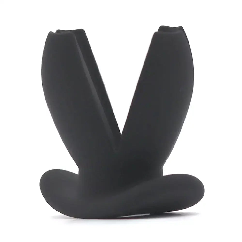 Anal Gaping Spreader Butt Plug Black Silicone V2 - Dildos - Save 65% - Fast Shipping - Dildo United Kingdom Stoke-on-trent