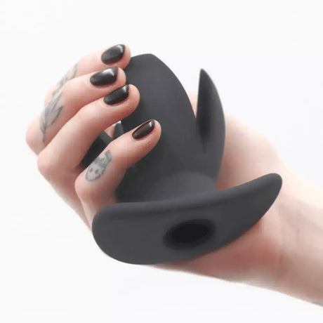 Anal Gaping Spreader Butt Plug Black Silicone V2 - Dildos - Save 65% - Fast Shipping - Dildo United Kingdom Stoke-on-trent