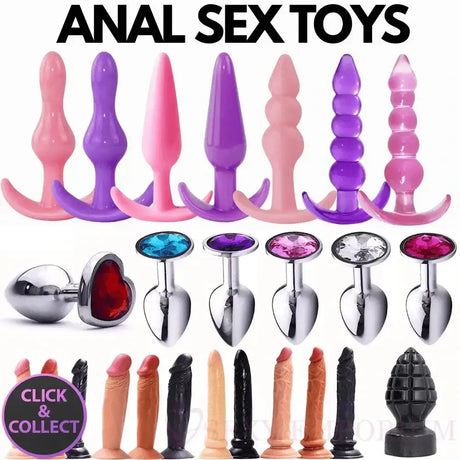 Anal Sex Toys for Women/men Ass Plug Beginner Butt Plugs Beads Dildo Vibrating - for Women/men - Original Sexy Emporium United Kingdom