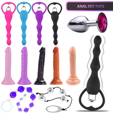 Anal Sex Toys for Women Men Couples Butt Plug Dildo Beads Vibrators Adult - Original Sexy Emporium United Kingdom Stoke-on-trent