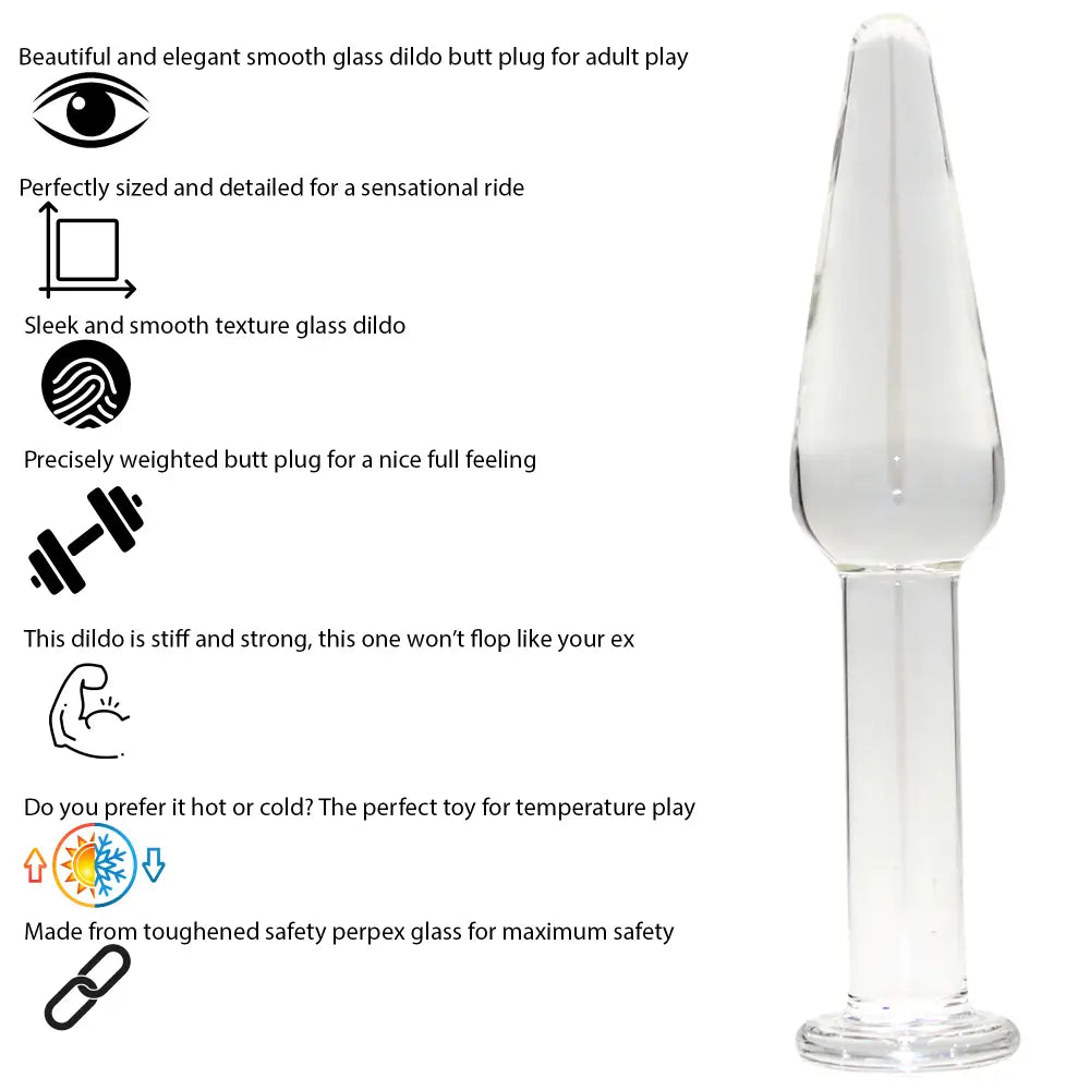 Anal Starter Xs Glass Butt Plug - Sex Toy - Save 25% - Xs - Fast Shipping - Dildos United Kingdom Stoke-on-trent