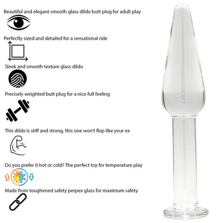 Anal Starter Xs Glass Butt Plug - Sex Toy - Save 25% - Xs - Fast Shipping - Dildos United Kingdom Stoke-on-trent