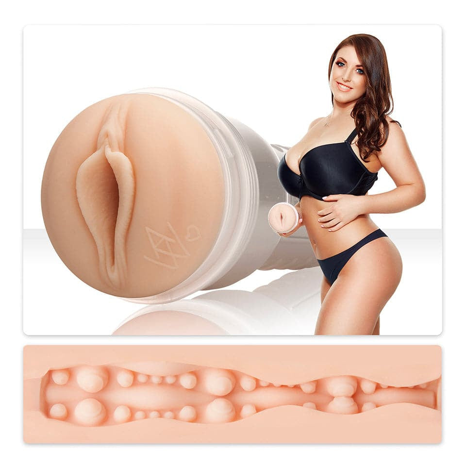 Angela White indulge fleshlight cailíní masturbators