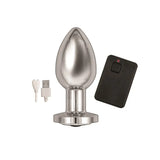 Ass-sation Remote Controlled Vibrating Metal Butt Plug Silver - Plugs - Save 15% - Ass-sation - Anal Vibrators United Kingdom Stoke-on-trent