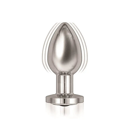 Ass-sation Remote Controlled Vibrating Metal Butt Plug Silver - Plugs - Save 15% - Ass-sation - Anal Vibrators United Kingdom Stoke-on-trent