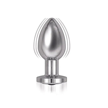 Ass Sation Remote Vibrating Butt Plug Silver - Save 30% - Fast Shipping - Anal Dildos United Kingdom Stoke-on-trent
