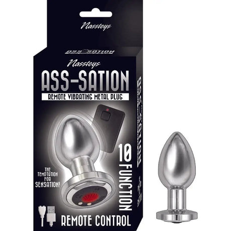 Ass Sation Remote Vibrating Butt Plug Silver - Save 30% - Fast Shipping - Anal Dildos United Kingdom Stoke-on-trent