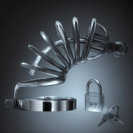 Asylum 6 Ring Locking Chastity Cage - Save 30% - Fast Shipping - Sale United Kingdom Stoke-on-trent
