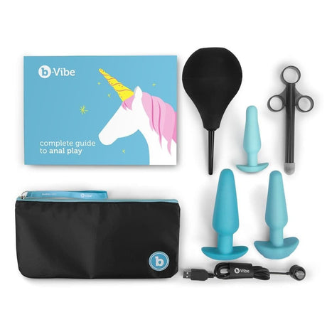 B-vibe Anal Education Set Blue - Sex Toys - Save 30% - Dildos