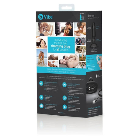 B-vibe Rimming Plug Black - Sex Toys - Save 30% - Anal Vibrators