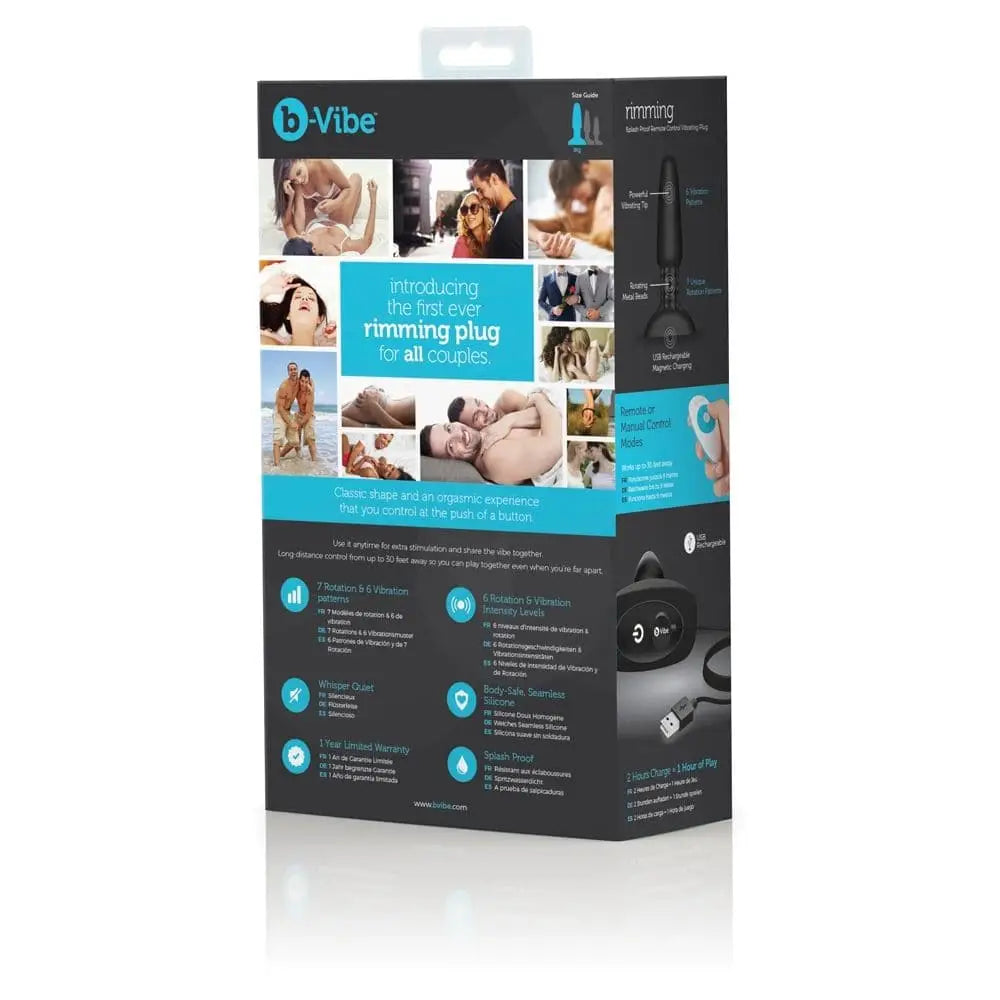 B-vibe Rimming Plug Black - Sex Toys - Save 30% - B-vibe - Fast Shipping - Anal Vibrators United Kingdom Stoke-on-trent
