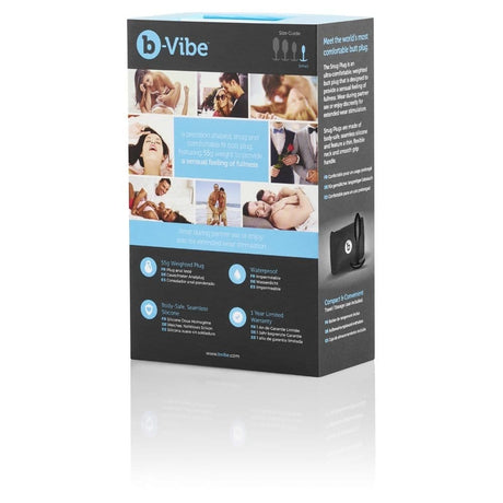 B-vibe Snug Plug 1 Black - Sex Toys - Save 25% - Anal Dildos