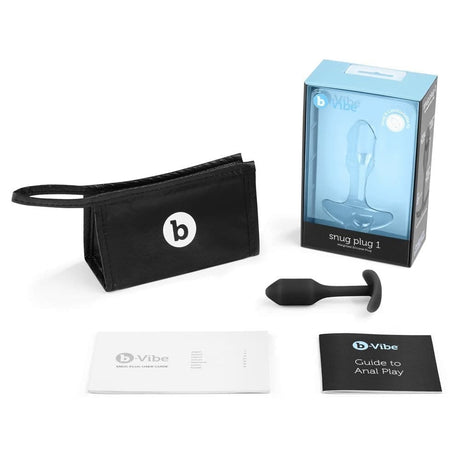 B-vibe Snug Plug 1 Black - Sex Toys - Save 25% - Anal Dildos