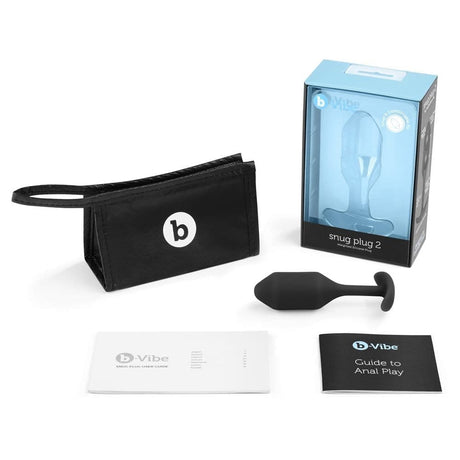 B-vibe Snug Plug 2 Black - Sex Toys - Save 25% - Anal Dildos