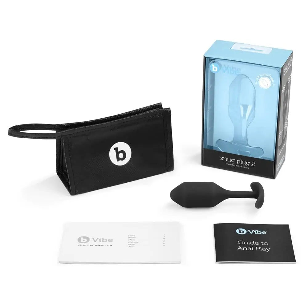 B-vibe Snug Plug 2 Black - Sex Toys - Save 25% - B-vibe - Fast Shipping - Anal Dildos United Kingdom Stoke-on-trent