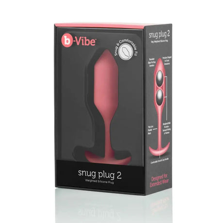 B-vibe Snug Plug 2 Butt Coral - Sex Toys - Save 25% - B-vibe - Fast Shipping - Sale United Kingdom Stoke-on-trent
