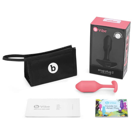 B-vibe Snug Plug 2 Butt Coral - Sex Toys - Save 25% - Sale