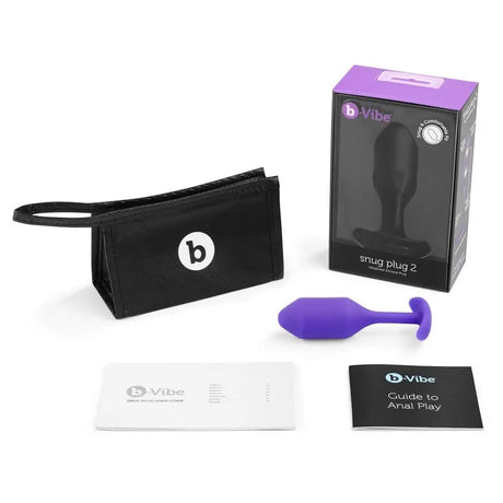 B-vibe Snug Plug 2 Purple - Sex Toys - Save 25% - B-vibe - Fast Shipping - Anal Dildos United Kingdom Stoke-on-trent