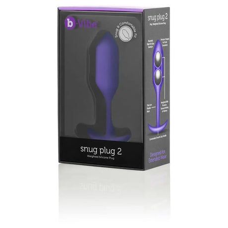 B-vibe Snug Plug 2 Purple - Sex Toys - Save 25% - B-vibe - Fast Shipping - Anal Dildos United Kingdom Stoke-on-trent