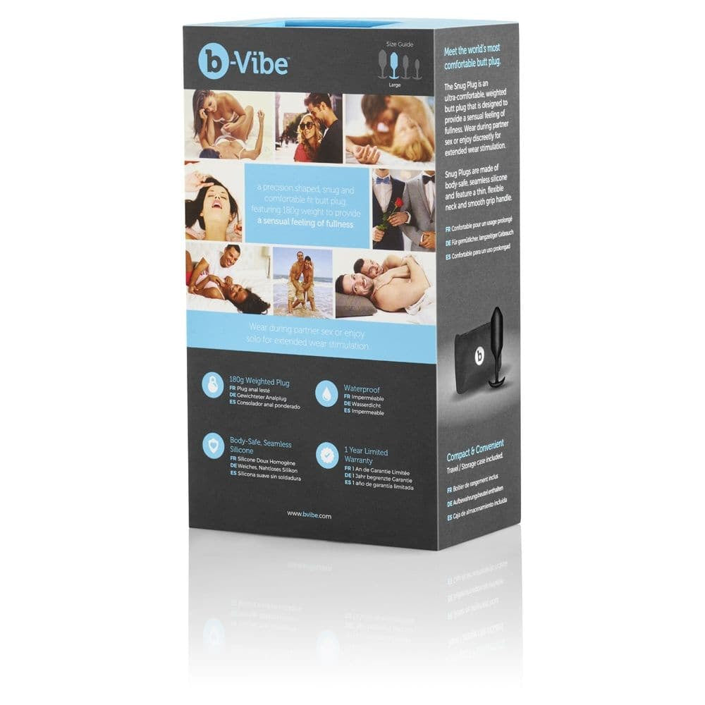 b-Vibe Snug Plug 3 Black - Sex Toys