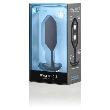 B-vibe Snug Plug 3 Black - Sex Toys - Save 25% - B-vibe - Fast Shipping - Anal Dildos United Kingdom Stoke-on-trent