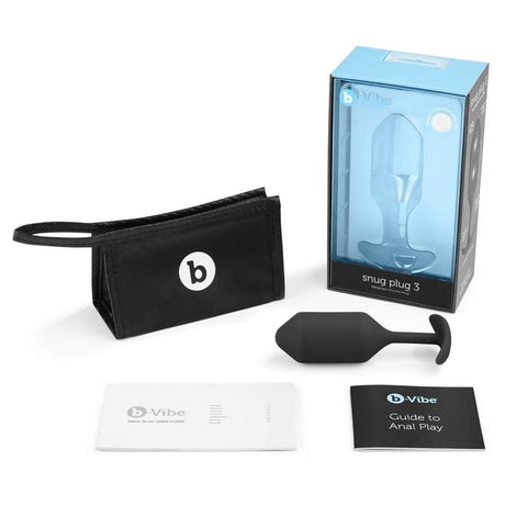 B-vibe Snug Plug 3 Black - Sex Toys - Save 25% - Anal Dildos