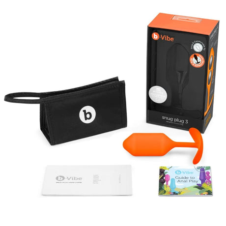 B-vibe Snug Plug 3 Butt Orange - Sex Toys - Save 25% - Sale