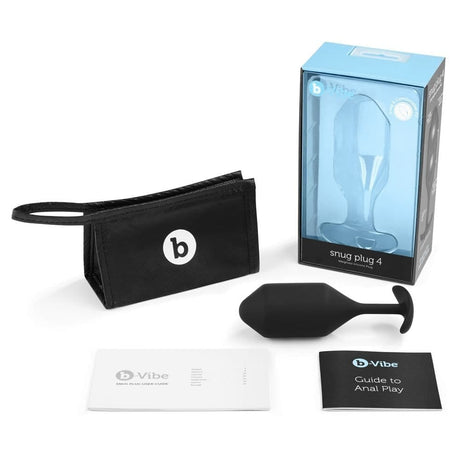 B-vibe Snug Plug 4 Black - Sex Toys - Save 30% - Anal Dildos