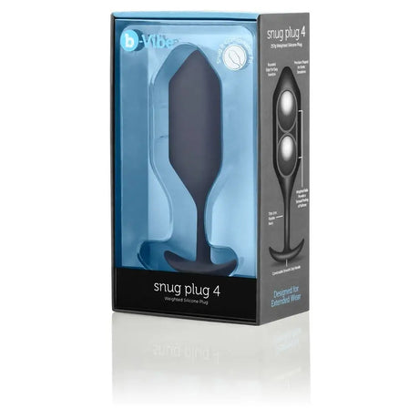 B-vibe Snug Plug 4 Black - Sex Toys - Save 30% - B-vibe - Fast Shipping - Anal Dildos United Kingdom Stoke-on-trent