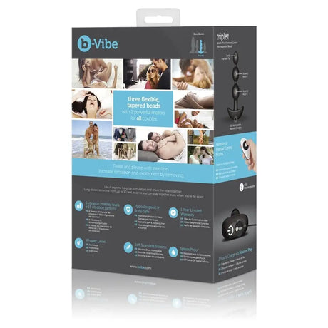 B-vibe Triplet Anal Beads Black - Save 30% - B-vibe - Fast Shipping - Vibrators United Kingdom Stoke-on-trent