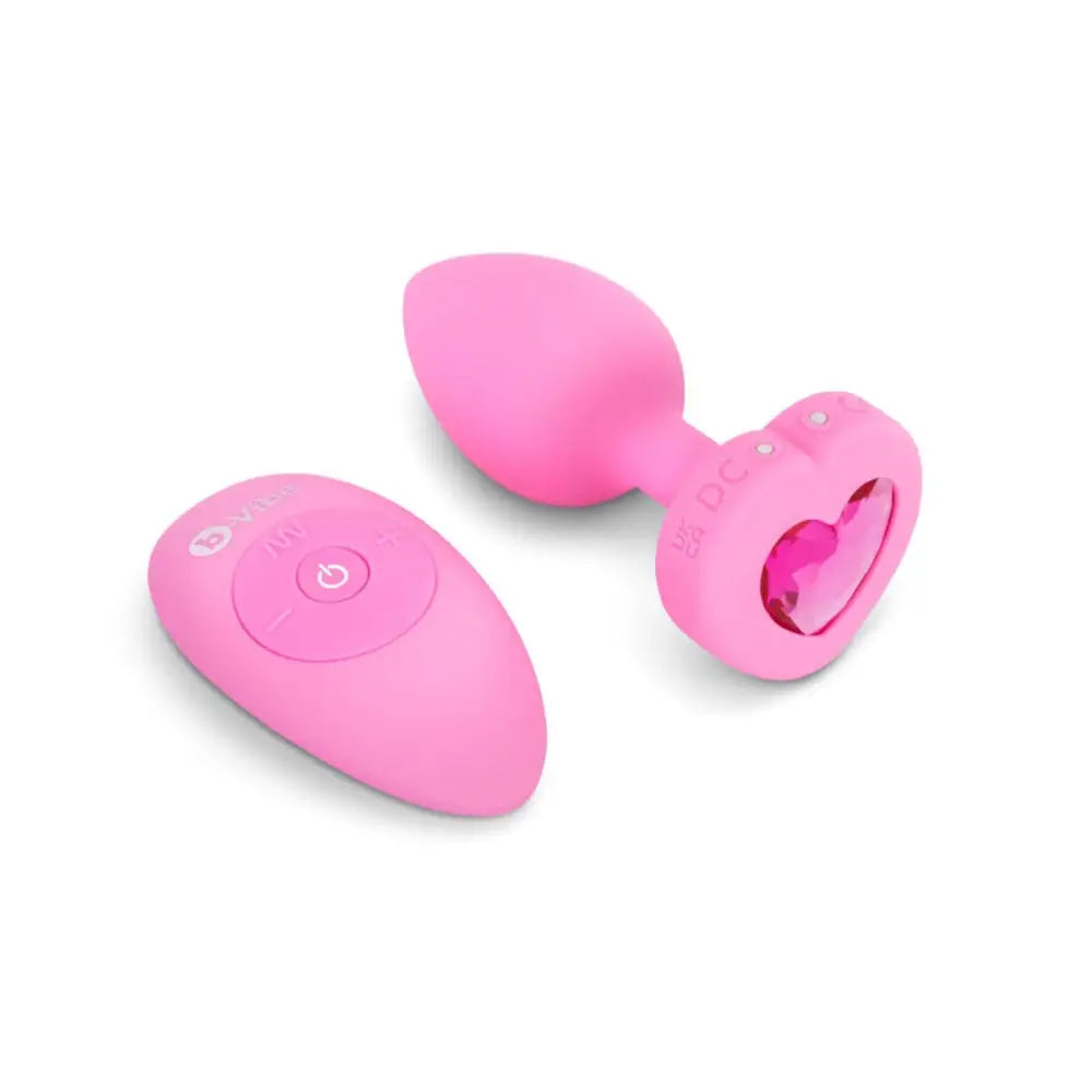 B-vibe Vibrating Heart Plug Pink S/m - Save 30% - B-vibe S/m - Fast Shipping - Vibrator United Kingdom Stoke-on-trent