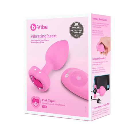 B-vibe Vibrating Heart Plug Pink S/m - Save 30% - B-vibe S/m - Fast Shipping - Vibrator United Kingdom Stoke-on-trent