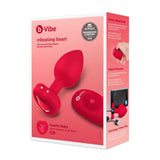 B-vibe Vibrating Heart Plug Red M/l - Save 20% - Anal Vibrators