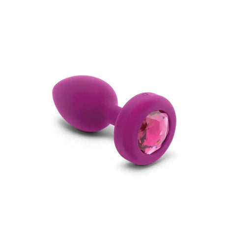 B-vibe Vibrating Jewel Plug S/m Fuschia - Save 25% - B-vibe S/m - Fast Shipping - Vibrator United Kingdom Stoke-on-trent