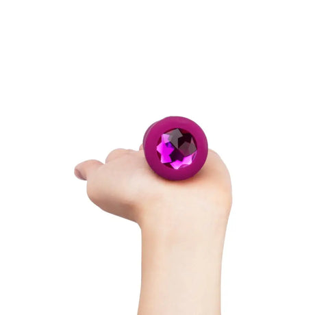 B-vibe Vibrating Jewel Plug S/m Fuschia - Save 25% - B-vibe S/m - Fast Shipping - Vibrator United Kingdom Stoke-on-trent