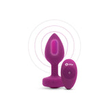 B-vibe Vibrating Jewel Plug S/m Fuschia - Save 25% - B-vibe S/m - Fast Shipping - Vibrator United Kingdom Stoke-on-trent