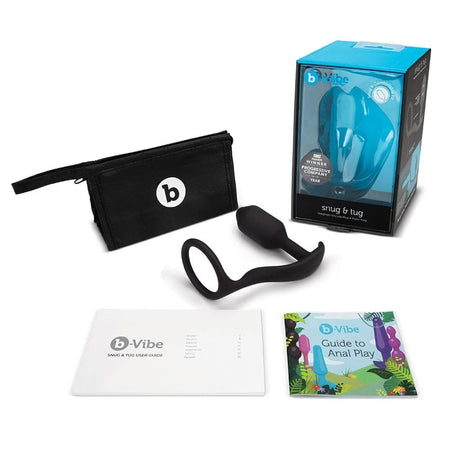 B-vibe Vibrating Snug and Tug Butt Plug Medium - Sex Toys - Save 30% - Sale