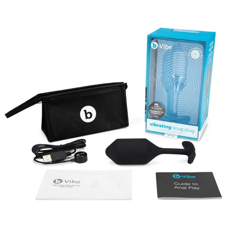 B-vibe Vibrating Snug Plug Black Xlarge - Sex Toys - Save 15% - B-vibe - Fast Shipping - Sale United Kingdom Stoke-on-trent