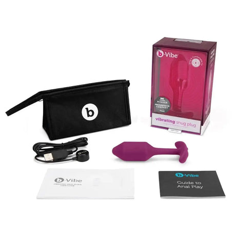 B-vibe Vibrating Snug Plug Rose Medium - Sex Toys - Save 30% - B-vibe - Fast Shipping - Sale United Kingdom Stoke-on-trent