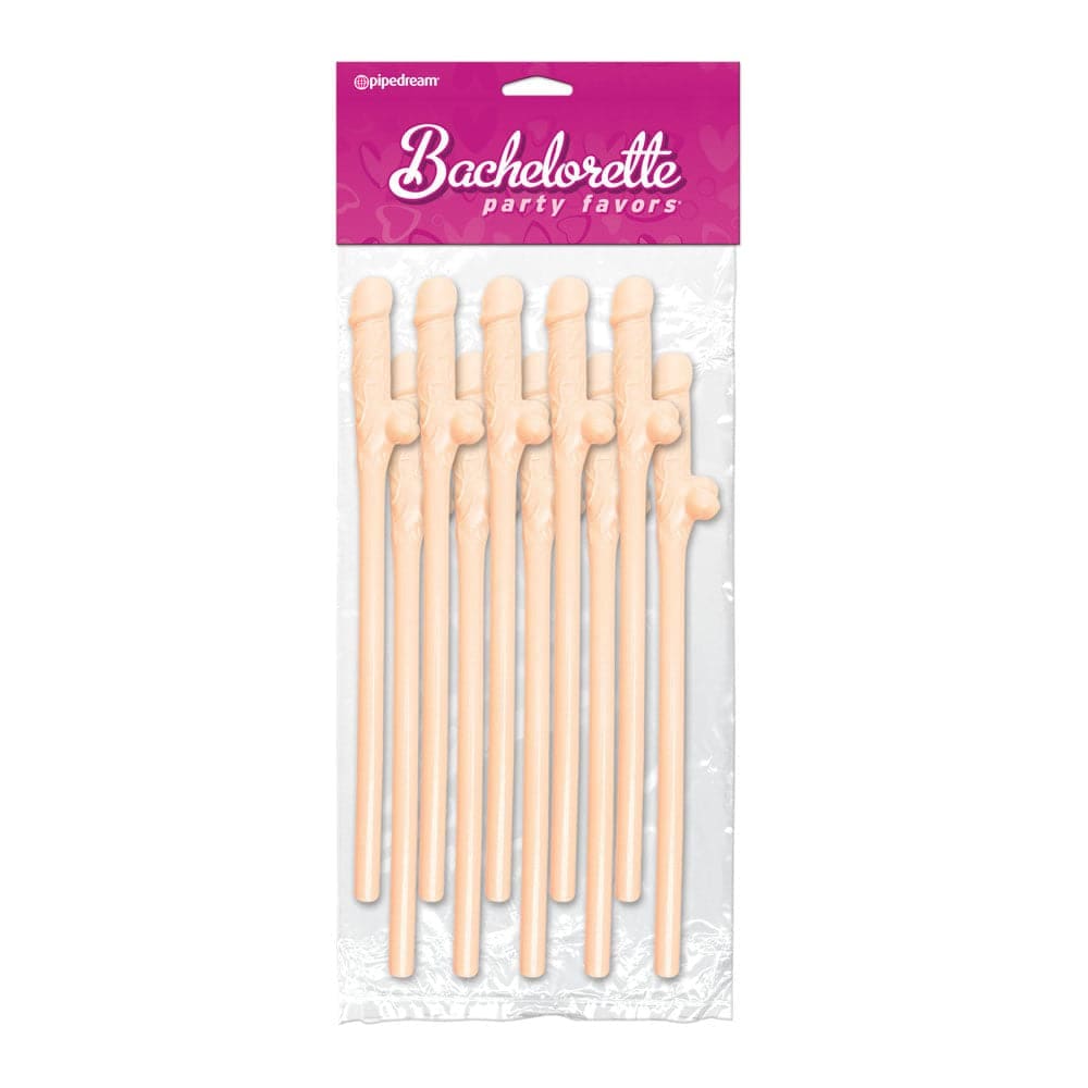 Bachelorette Party Favors 10 Pecker Straws Flesh - Save 25% - Sale